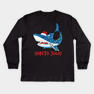 Santa Jaws Kids Long Sleeve T-Shirt